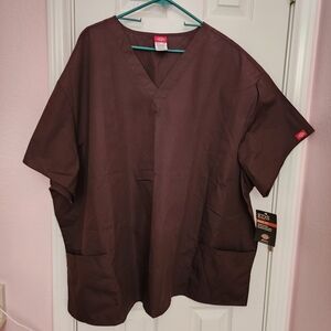 Dickies Dark Brown Men's Scrub Top